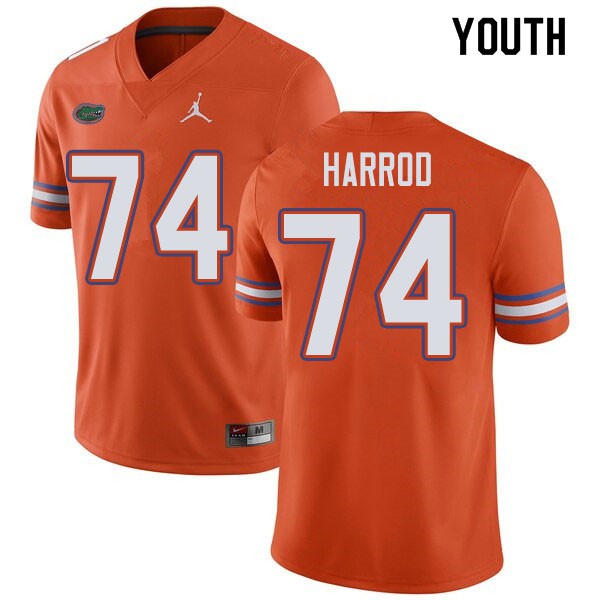 Jordan Brand Youth #74 Will Harrod Florida Gators College Football Jerseys Orange